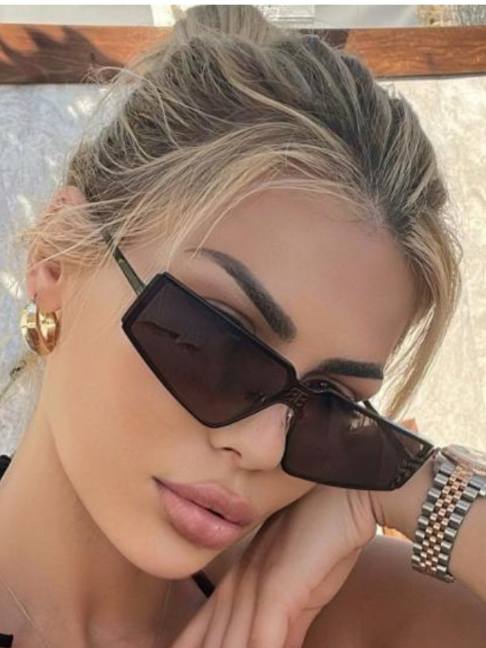 🌺 FOR TRADE WITH CLAIRE Balenciaga Women's Blue Shield Sunglasses with BB Logo - Picture 12 of 13